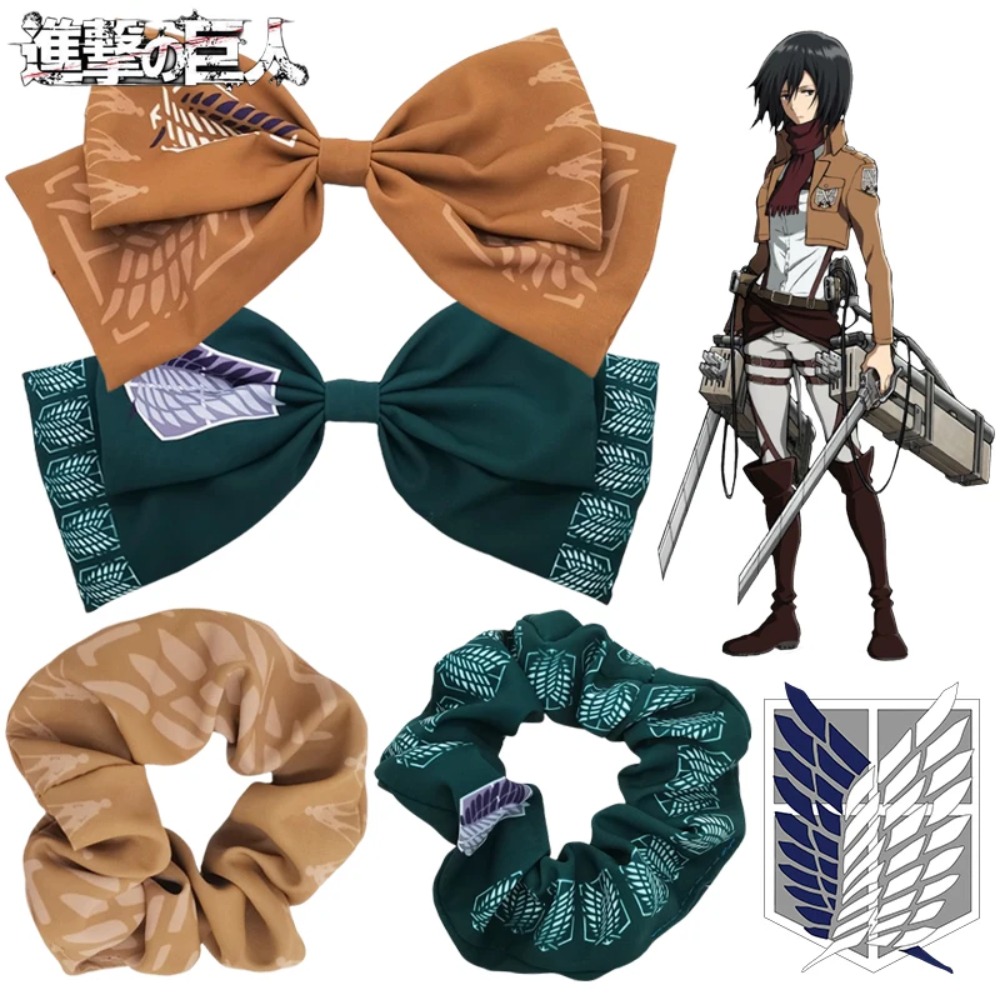 Women'S Accessories Flannels - อุปกรณ์ตกแต่งผม Attack on Titan สำหรับผู้หญิง กิ๊บติดผมโบว์อนิเมะ