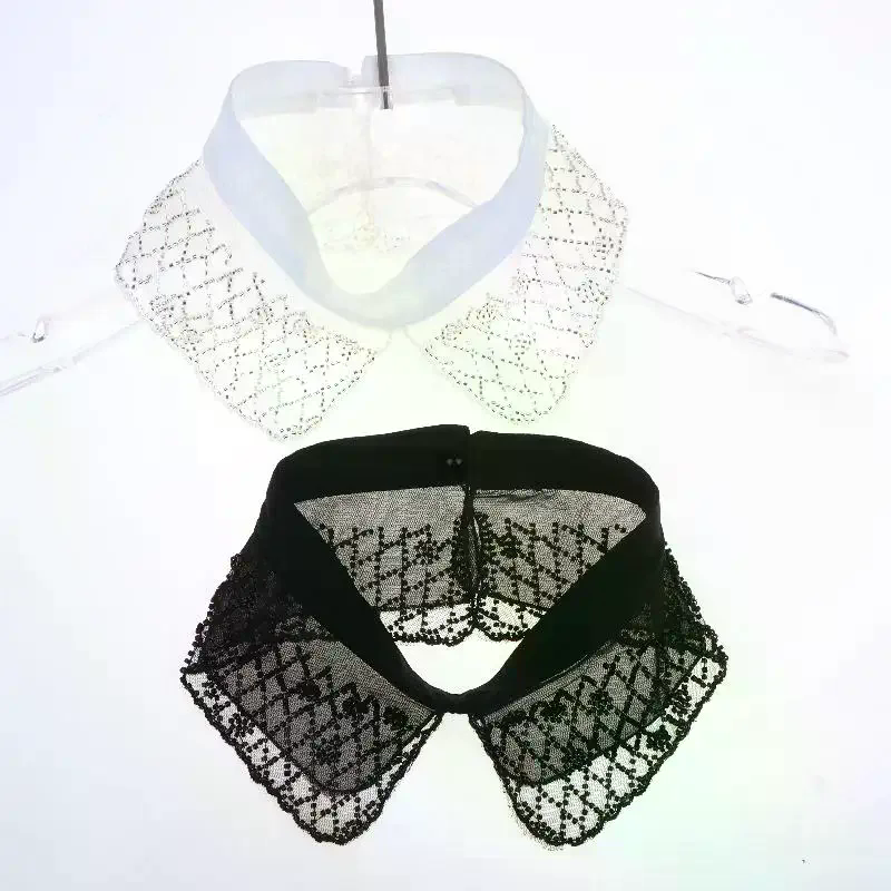 Women'S Accessories For Formal Wear - เสื้อครึ่งตัวสำหรับผู้หญิง ปกเสื้อลูกไม้ถอดได้ ปักลายประดับด้วยลูกปัด ปกเสื้อปลอมแบบถอดได้ อุปกรณ์เสริมสำหรับสวมใส่ในโอกาสทางการและในชีวิตประจำวัน