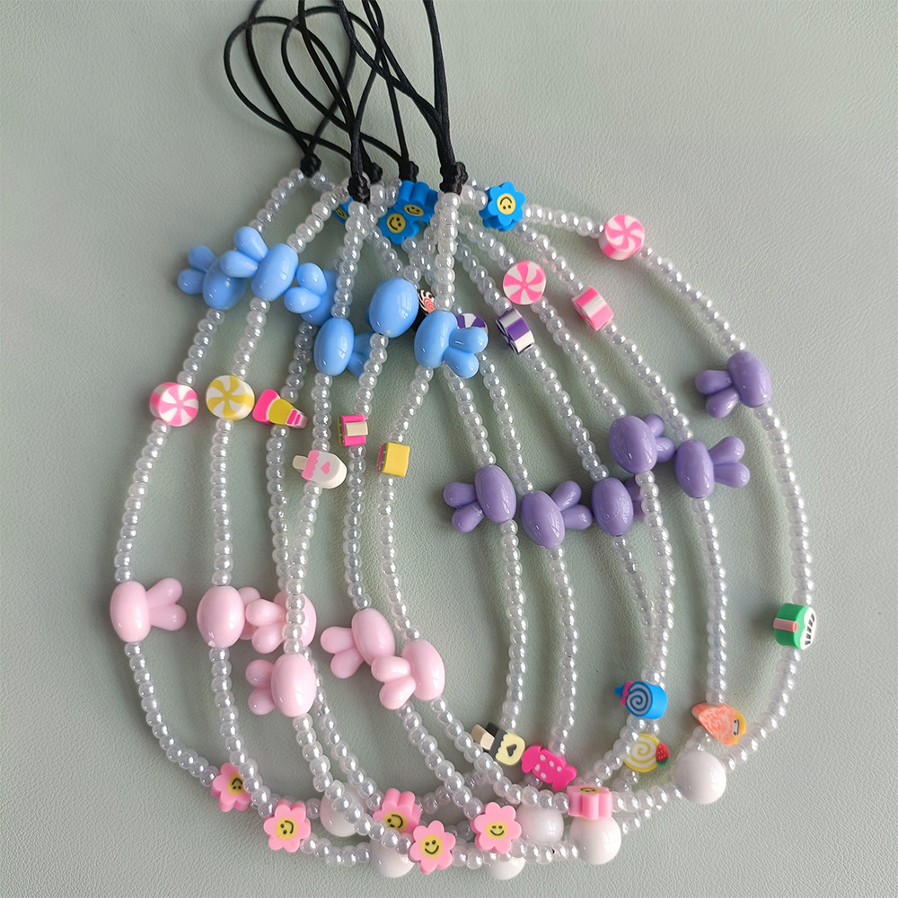 Women'S Y2K Accessories - สายรัดโทรศัพท์ลายกระต่ายสัตว์สุดมีเสน่ห์สำหรับผู้หญิงสายคล้องโทรศัพท์มือถืออุปกรณ์เสริมสำหรับ Y2K โทรศัพท์เครื่องประดับโทรศัพท์มือถือ kpop