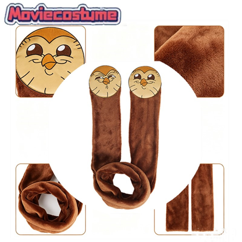 Women'S Accessories Flannels - การ์ตูนฮูตี้ สการ์ฟ เดอะ โอว์ล แฟนตาซีคอสเพลย์เฮาส์เครื่องประดับเครื่องแต่งกายผู้ชายผู้หญิงผ้าพันคอฮาโลวีนปาร์ตี้คาร์นิวัลของขวัญ