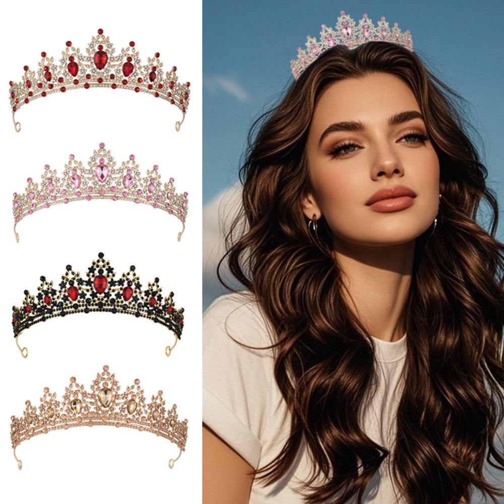 Women Accessories For Wedding - มงกุฎเจ้าสาวแบบวินเทจประดับใบไม้และเพชรพลอยชุบเงิน เครื่องประดับผมสำหรับงานแต่งงาน งานประกวด งานวันเกิด งานเลี้ยงอย่างเป็นทางการ