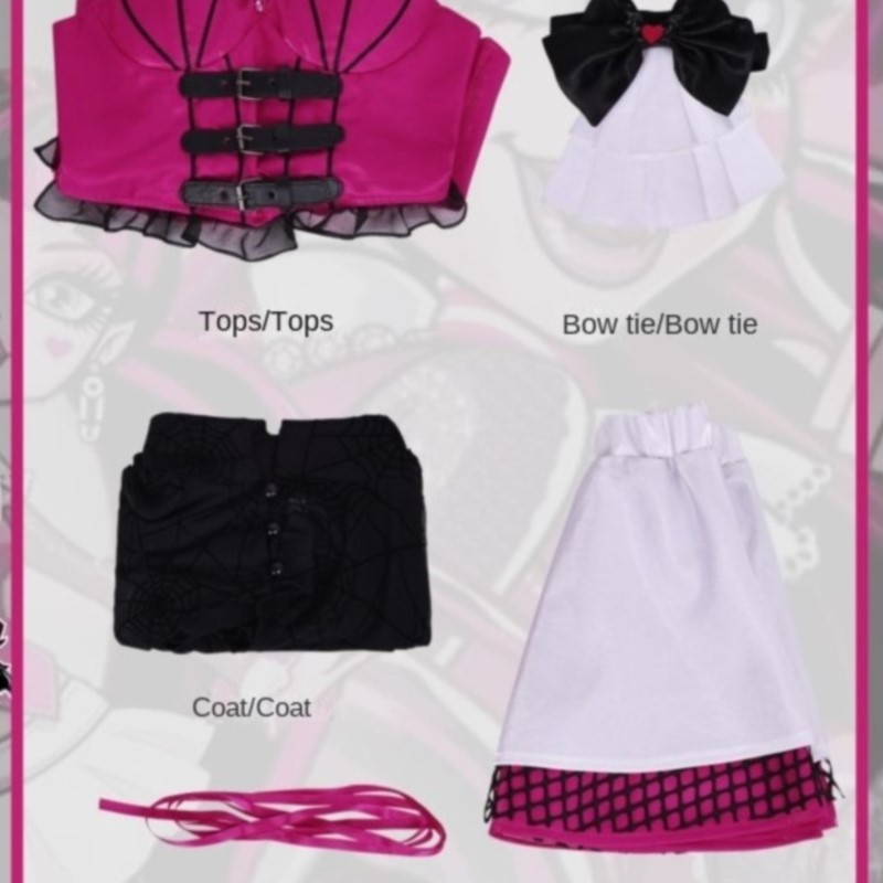 Women'S Y2K Accessories - อะนิเมะแวมไพร์ แดรกคูลาโรอาคอสเพลย์เครื่องแต่งกายอะนิเมะมอนสเตอร์สคูล โรลเพลย์ ยูนิฟอร์ม Y2K เสื้อผ้าฮาโลวีนชุดปาร์ตี้คาร์นิวัล