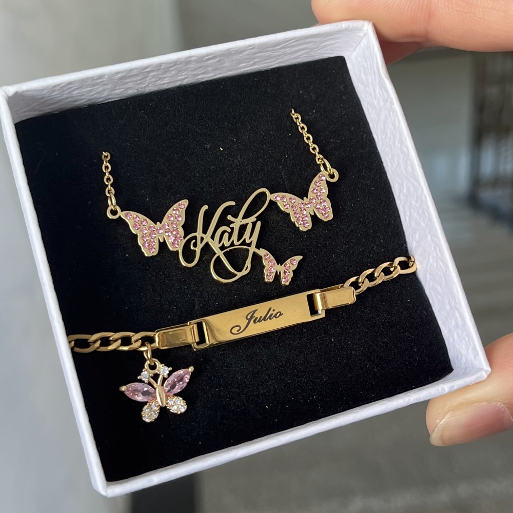 Duoying ชุดผีเสื้อสีชมพูแบบกำห - Women Accessories Gift Set บทวิจารณ์และราคา