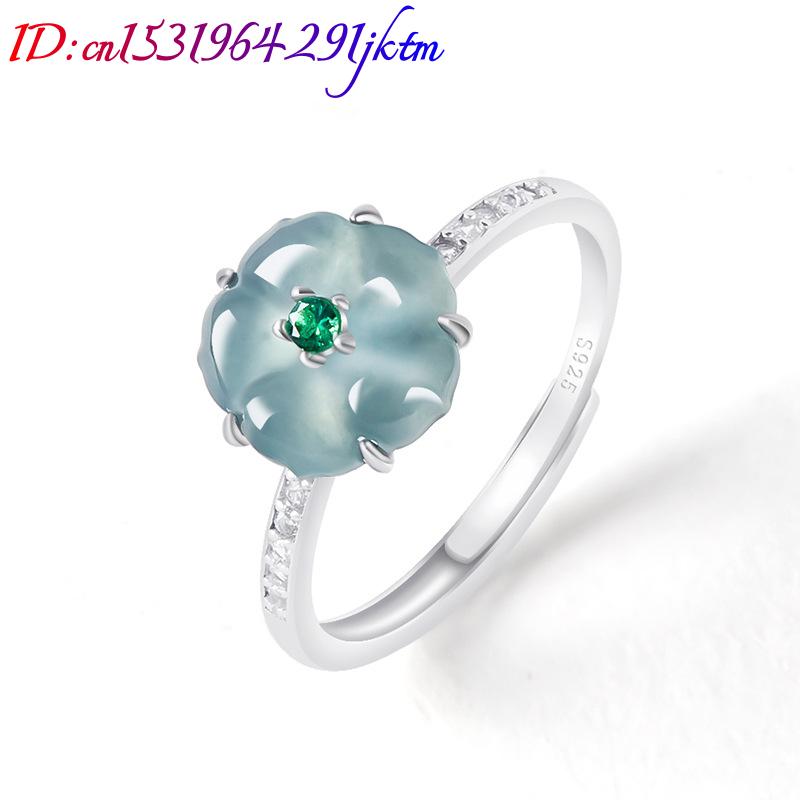 แหวนหยกพม่าสีฟ้า 925 เงินแท้ ห - Women Accessories For Gift บทวิจารณ์และราคา