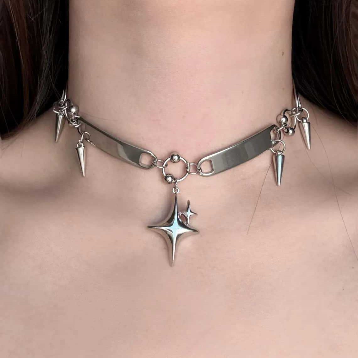 สร้อยคอแบบมีหมุดสไตล์พังก์, เค - Women'S Y2K Accessories บทวิจารณ์และราคา