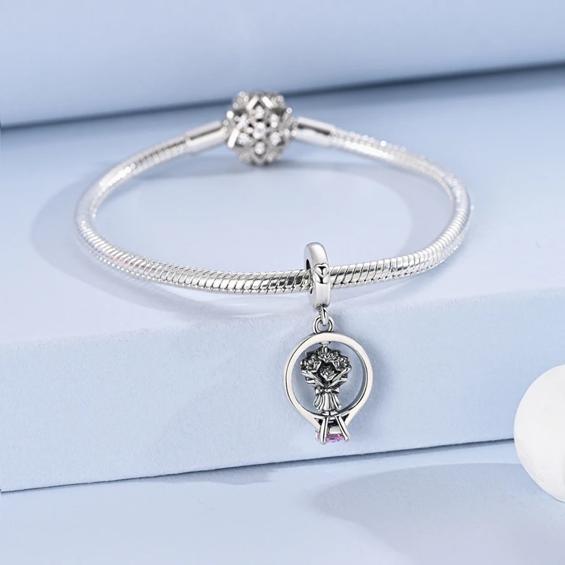 ชาร์มเงินแท้ 925 รูปช่อดอกไม้ห - Women Accessories Bouquet บทวิจารณ์และราคา