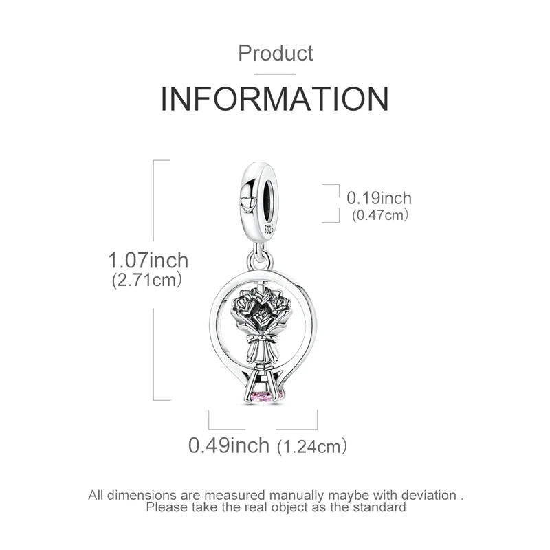 ชาร์มเงินแท้ 925 รูปช่อดอกไม้ห - Women Accessories Bouquet บทวิจารณ์และราคา