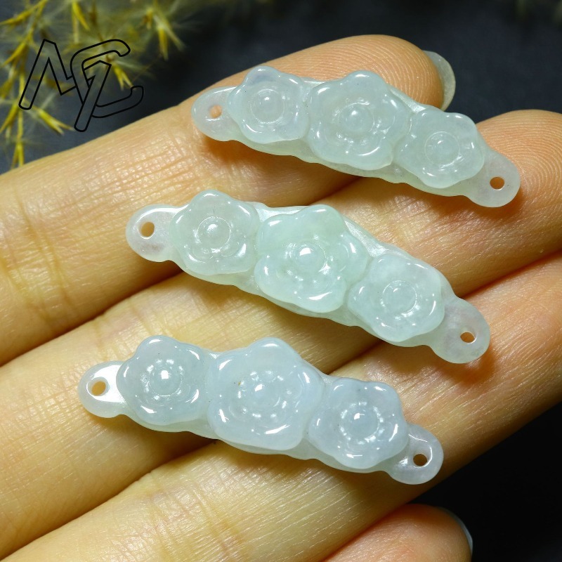 1 ชิ้น จี้หยกธรรมชาติรูปดอกไม้ - Women Accessories For Gift บทวิจารณ์และราคา