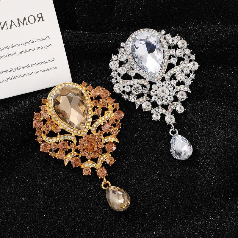 เข็มกลัดรูปหยดน้ำประดับคริสตัล - Women Accessories Bouquet บทวิจารณ์และราคา