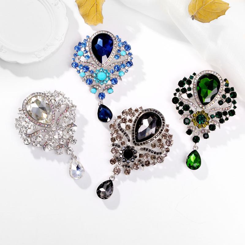 เข็มกลัดรูปหยดน้ำประดับคริสตัล - Women Accessories Bouquet บทวิจารณ์และราคา