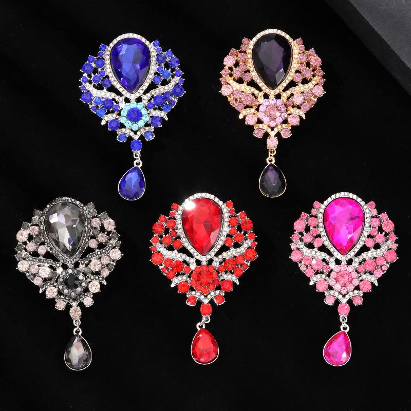 เข็มกลัดรูปหยดน้ำประดับคริสตัล - Women Accessories Bouquet บทวิจารณ์และราคา