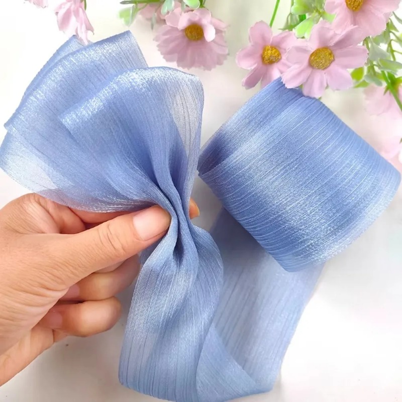ริบบิ้นชีฟองจีบ 5 เมตร กว้าง 6 - Women Accessories Bouquet บทวิจารณ์และราคา