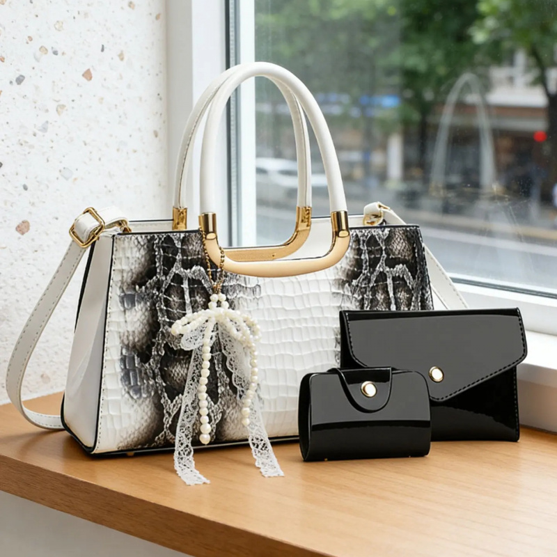 ชุดกระเป๋าถือสตรี ลายหนังจระเข - Women Accessories For Gift บทวิจารณ์และราคา