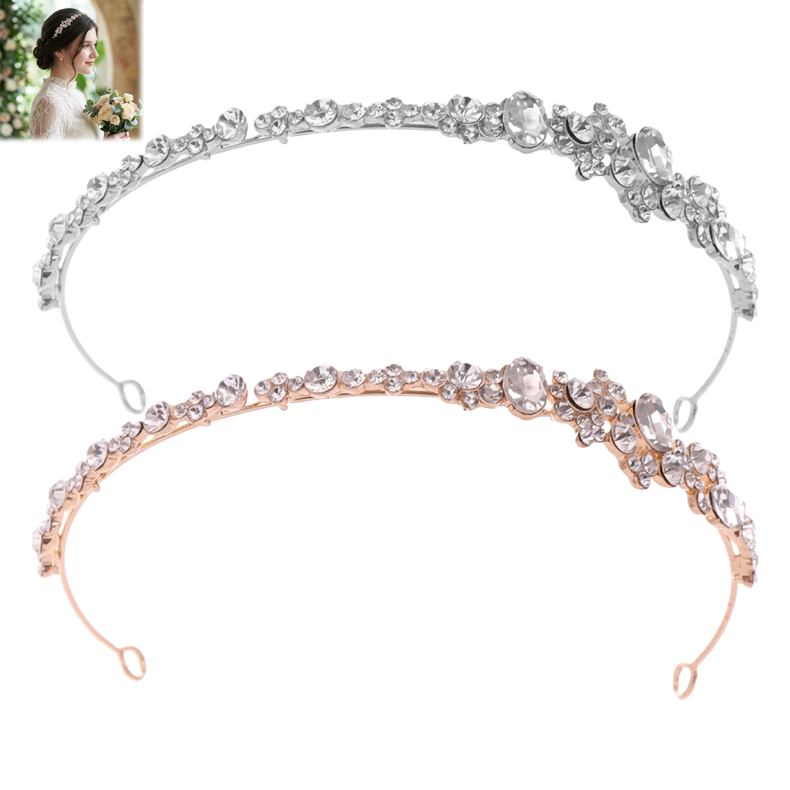 มงกุฎประดับเพชรพลอยโลหะผสม ที่ - Women Accessories For Wedding บทวิจารณ์และราคา