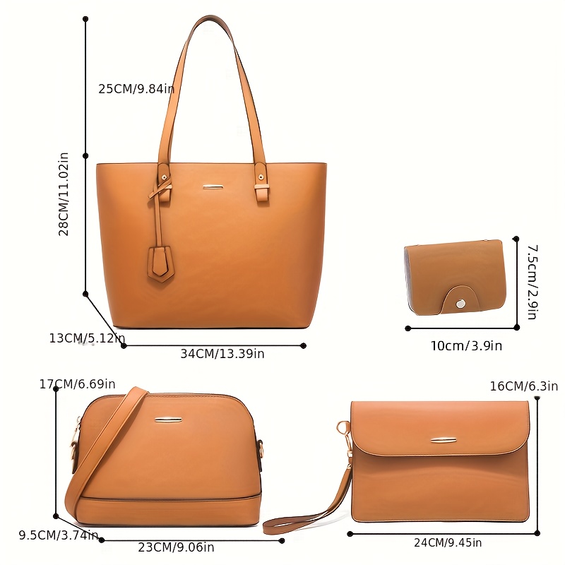 ชุดกระเป๋าแฟชั่นผู้หญิง 4 ชิ้น - Women'S Accessories For Suit บทวิจารณ์และราคา