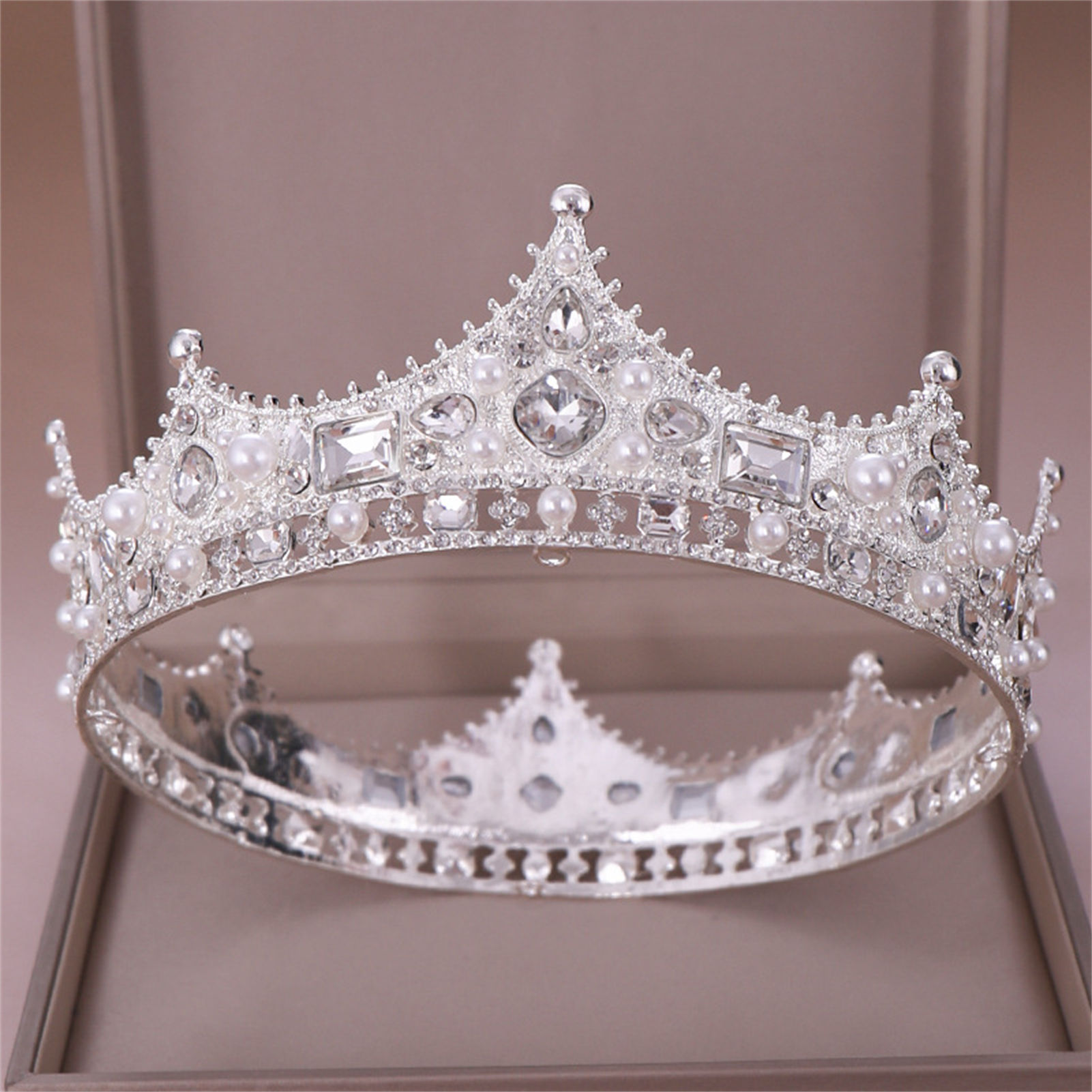 มงกุฎโลหะผสมทรงมงกุฎแบบย้อนยุค - Women Accessories For Wedding บทวิจารณ์และราคา