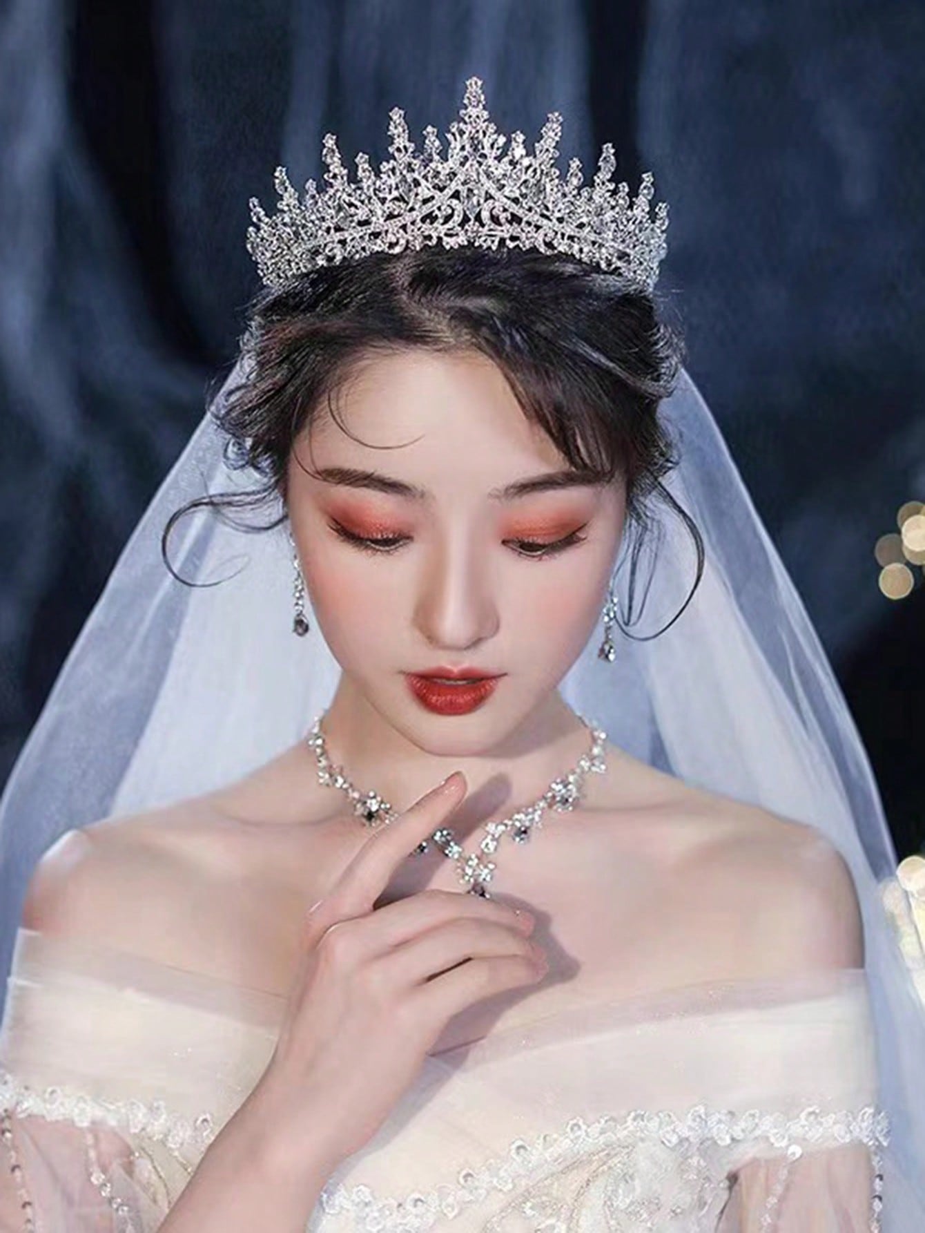 มงกุฎเพชรเต็มวงสไตล์บาโรกยุโรป - Women Accessories For Wedding บทวิจารณ์และราคา